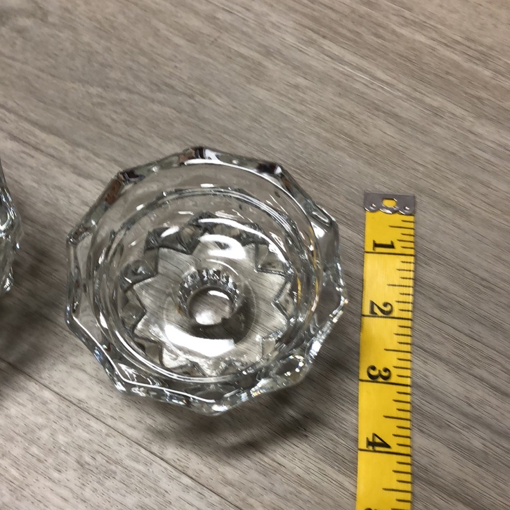Cut Glass Candlesticks - Picture 7 of 7